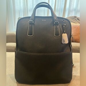 TUMI Sinclair Olivia Convertible Coated Canvas Backpack Laptop Bag Black